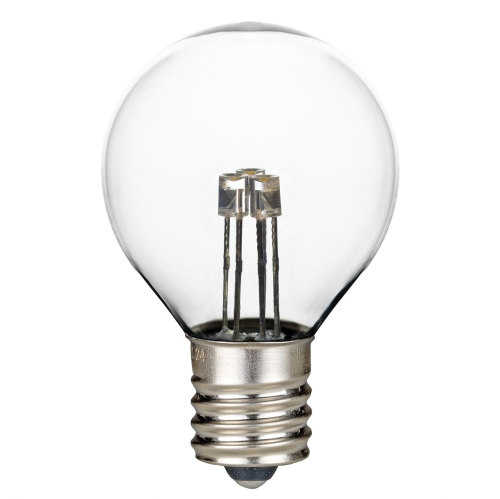 Novelty Lights 25 Pack G30 Glass LED Globe Bulbs, String Light Replacement Bulbs, E12 Candelabra Base, Energy Efficient Outdoor Patio Lighting