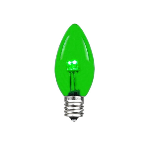 NOVELTY LIGHTS LLC  Novelty Lights 25 Pack C7 Led Outdoor Patio Party Christmas Replacement Bulbs, 3 Led's Per Bulb, Energy Efficient