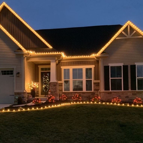 C9 Christmas String Light Set - Outdoor Christmas Light String - Hanging Christmas Lights - Roofline Light String - Outdoor Patio String Lights -