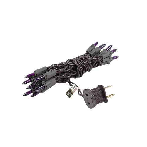 Novelty Lights 8.5 Feet 20 Bulb Mini Light String on Brown Wire, Non-Connectable Incandescent Fairy Lights for Bottles and Crafts, 4" Bulb Spacing,