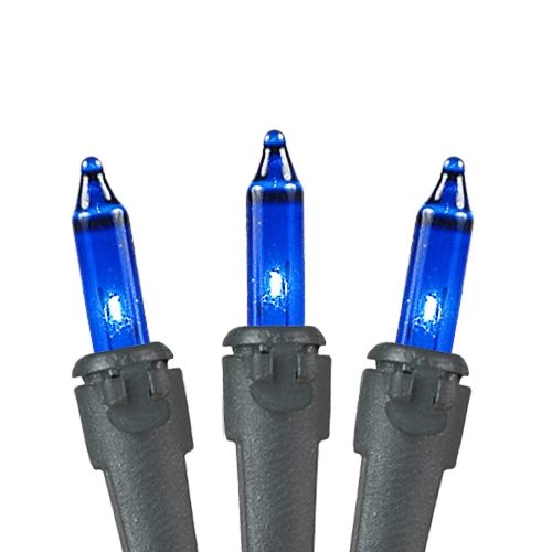 Novelty Lights 50 Feet 100 Bulbs Traditional Incandescent Mini Lights, Black Wire with 6" Spacing, Commercial Grade and UL Listed for Indoor/Outdoor