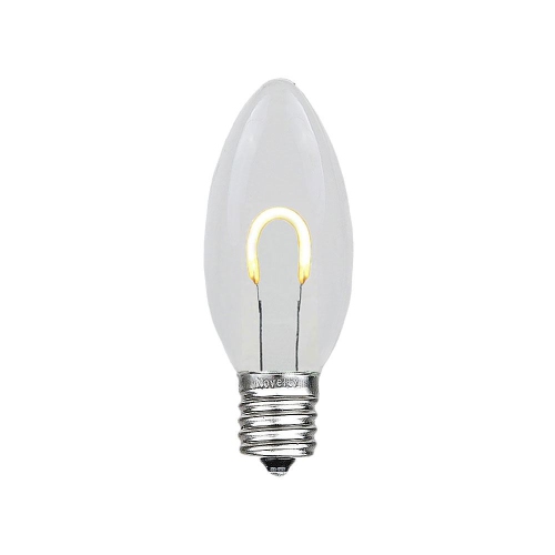 NOVELTY LIGHTS LLC  Novelty Lights 25 Pack C9 Led Flex Filament Bulbs, Shatterproof Plastic Replacement Christmas Lights, E17 Base for Indoor/outdoor