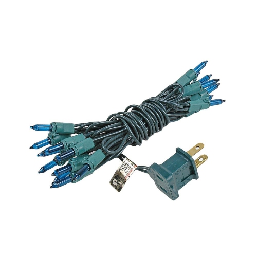 Novelty Lights 8.5 Feet 20 Bulb Mini Light String on Green Wire, Non-Connectable Incandescent Fairy Lights for Bottles and Crafts, 4" Bulb Spacing,