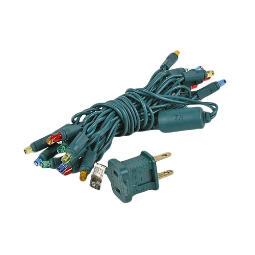 8.5 Foot 20 Light Mini LED Crafting Lights by Novelty Lights, Green Wire with 24 Inch Lead, Non-Connectable Short Fairy Light String for Art