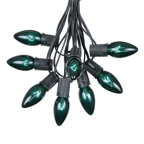 NOVELTY LIGHTS LLC  C9 Christmas String Light Set - Outdoor Christmas Light String - Hanging Christmas Lights - Roofline Light String - Outdoor Patio