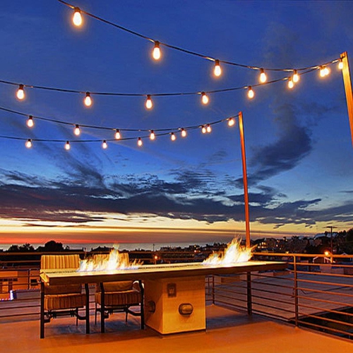 Novelty Lights 25 Pack S14 Outdoor Patio Edison Replacement Bulbs, E26 Medium Base, 11 Watt