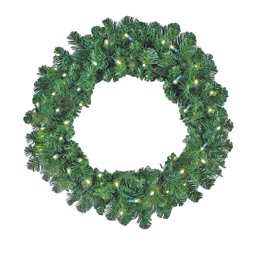 NOVELTY LIGHTS LLC  Novelty Lights Colorado Pine Artificial Christmas Wreath, Pre-Lit And Unlit Options, Realistic Greenery Decor for Front Door