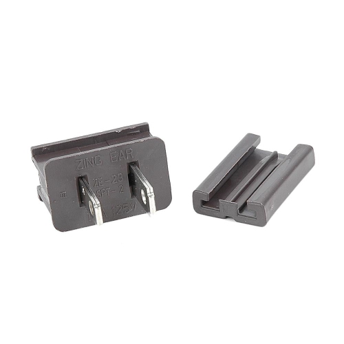 NOVELTY LIGHTS LLC  Novelty Lights Spt-2 Male And Female Plug, Snap On Vampire Plugs, Brown, Polarized, 10 Amp
