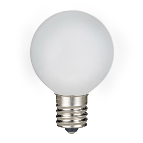 Novelty Lights 25 Pack G50 Outdoor Patio Globe Replacement Bulbs, E17/C9 Intermediate Base, 7 Watt