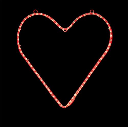 Novelty Lights LED Red Valentine's Day Heart Rope Light Motif Sculpture, Valentine's Day Decoration