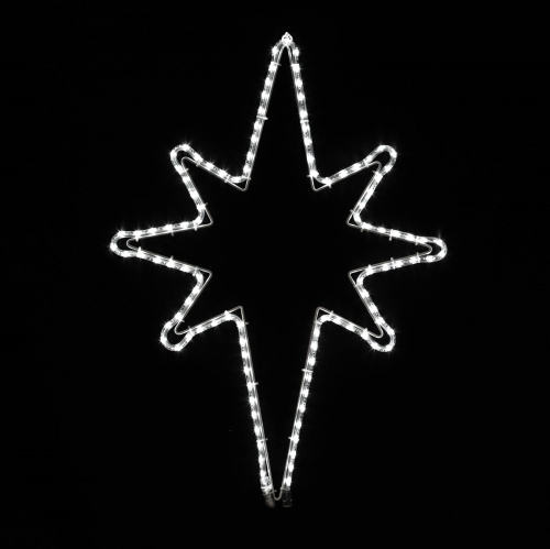 NOVELTY LIGHTS LLC  Novelty Lights Led Warm Star Rope Light Motif Sculpture, Large Star In White