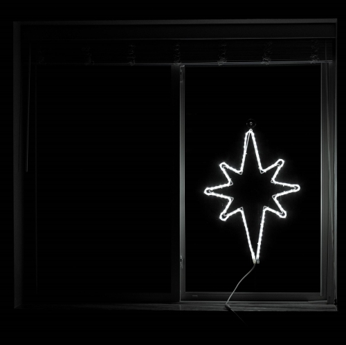 Novelty Lights LED Warm White Star Rope Light Motif Sculpture, Large Star