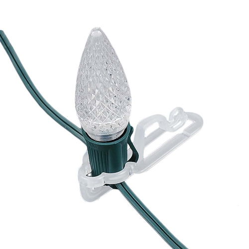 Novelty Lights 39414 Omni Christmas Light Clip, Shingle and Gutter Mount For C9/C7, Mini Lights, Icicle Lights, and Rope Light, 100 Pack