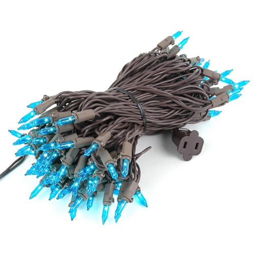 NOVELTY LIGHTS LLC  Novelty Lights 50 Feet 100 Bulbs Traditional Incandescent Mini Lights Wire w 6" Spacing, Commercial Grade And Ul Listed For