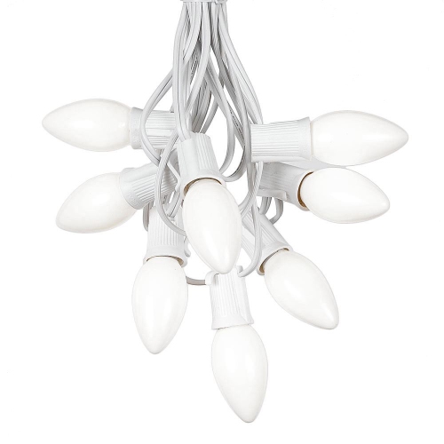 NOVELTY LIGHTS LLC  Novelty Lights Ceramic Incandescent Christmas String Lights - Retro Traditional C9 Indoor/outdoor Light Set W/ 25 Mini Bulbs For