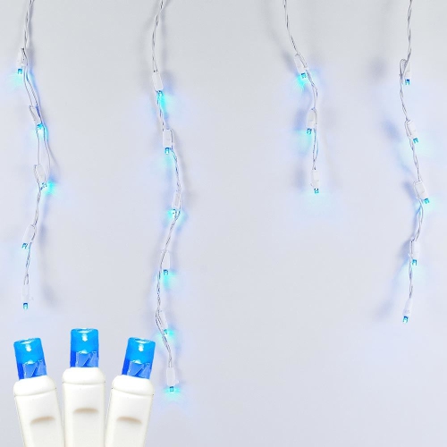 NOVELTY LIGHTS LLC  Novelty Lights Christmas Led Icicle Light Set, Warm, Wide Angle 5MM Wire, 7.5' Long, 70 Light In White