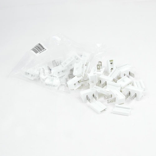 Novelty Lights SPT-1 Male and Female Plug, Snap On Vampire Plugs, White, Polarized, 8 AMP