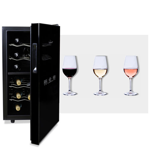 Koolatron 1.7 Cu. Ft. 18-Bottle Dual Temperature Zone Wine Cellar (WC18DZ) - Black