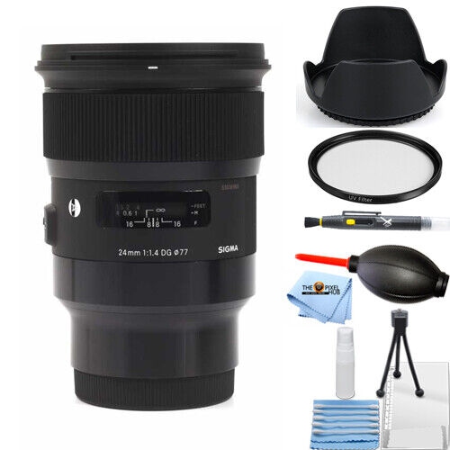 SIGMA  24MM F/1.4 Dg Hsm Art Lens for Sony E 401965 - Essential Uv Filter Bundle