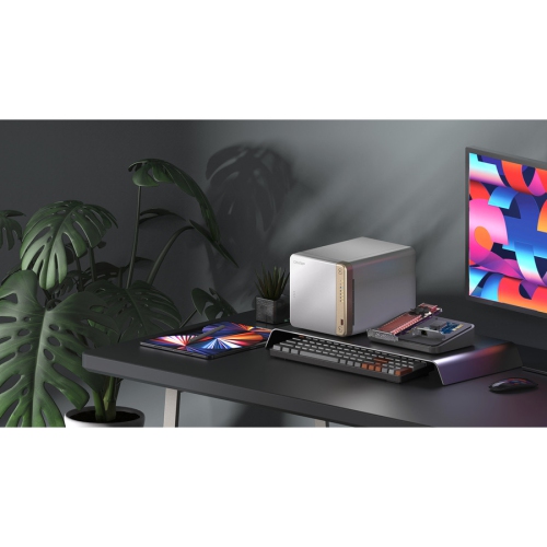 QNAP TS-462-4G-US 4 Bay Multimedia Desktop NAS with Intel Celeron Dual-core Processor with M.2 PCIe Slots and PCIe expandability and 2.5GbE Network