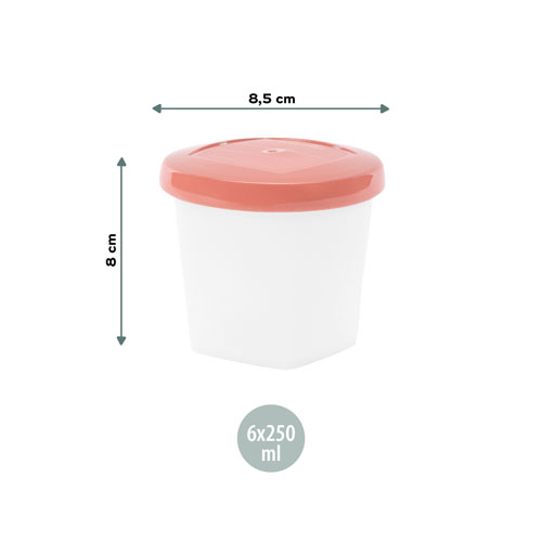 Bols de conservation biosourcés de 8,45 oz Babybowls de Babymoov - Ensemble de 6