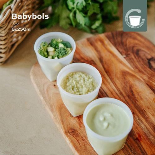 Bols de conservation biosourcés de 8,45 oz Babybowls de Babymoov - Ensemble de 6