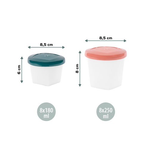 Bols de conservation biosourcés de 8,45 oz Babybowls de Babymoov - Ensemble de 8