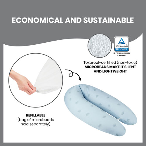 Coussin de maternité B.Love en forme de U de Babymoov - Bleu