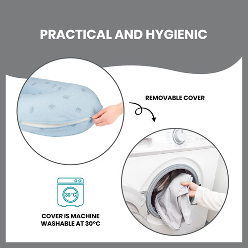 Coussin de maternité B.Love en forme de U de Babymoov - Bleu