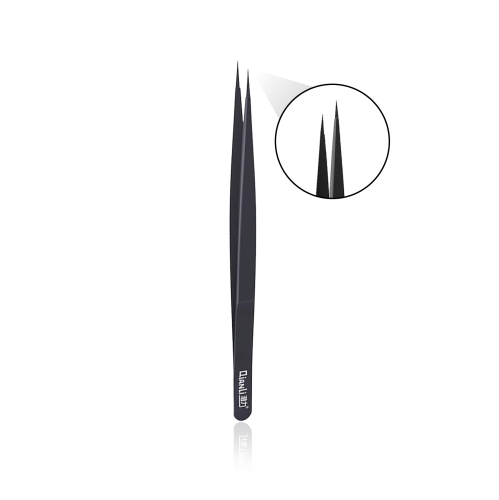 Replacement iNeeZy Handmade Non-Magnetic Stainless Tweezers (Black - Wide)