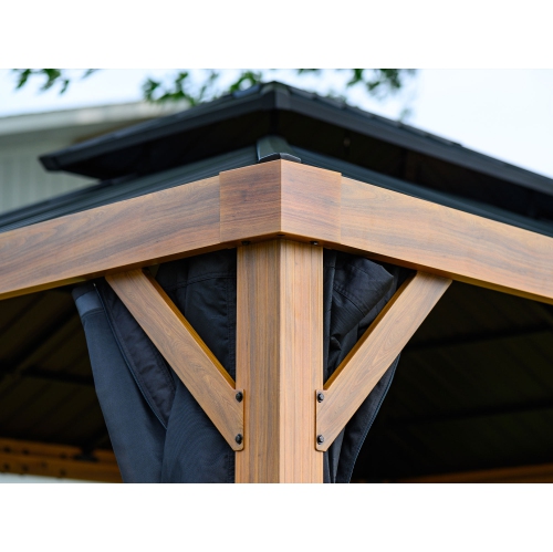 Cadre en aluminium pour abri de jardin Yosemite, fini bois, 10 x 12 po