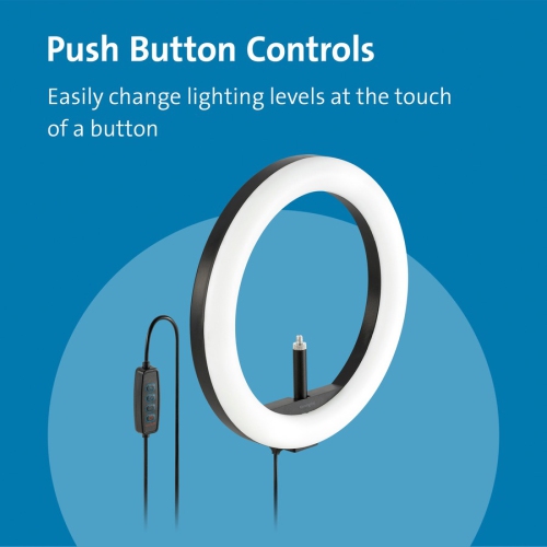 Kensington L1000 Bicolor Ring Light with Webcam Mount - Black