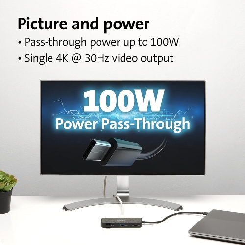 Kensington SD1650P USB-C 4K Docking Station with 100W Power Pass-Through - Windows/MacOS/Chrome/iOS/Android