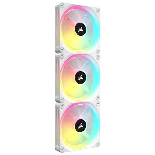 Corsair iCUE Link QX120 RGB 120mm PWM Triple Fans Starter Kit - White