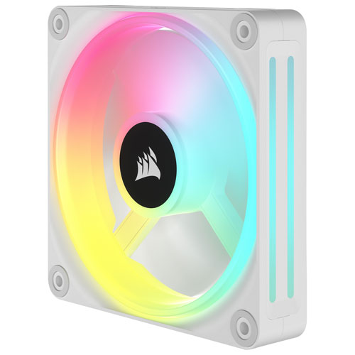 Trousse de démarrage à trois ventilateurs MID de 120 mm RVB iCUE Link QX120 de Corsair - Blanc
