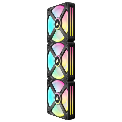 Corsair iCUE Link QX120 RGB 120mm PWM Triple Fans Starter Kit - Black