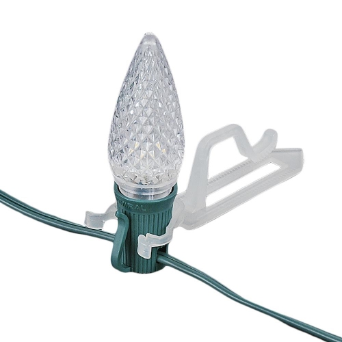 Novelty Lights 39410 Clay Roof Tile Christmas Light Clip, C7/C9 Base, Mini Lights, 100 Pack