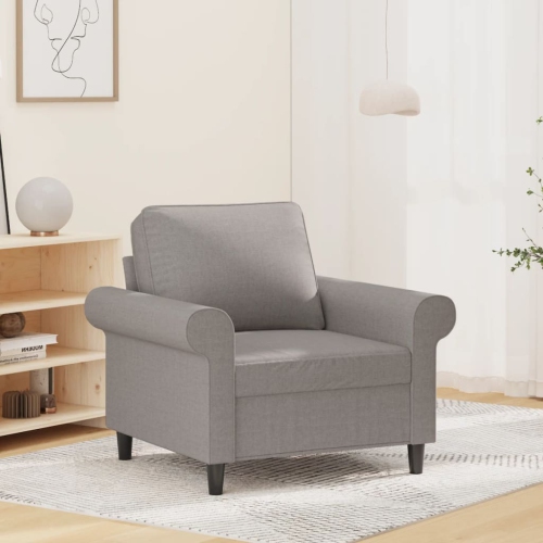 vidaXL Sofa Chair Light Grey 60 cm Fabric