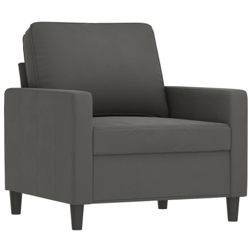 VIDAXL  Sofa Chair Dark 60 Cm Velvet In Grey
