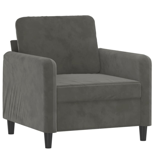 VIDAXL  Sofa Chair Dark 60 Cm Velvet In Grey
