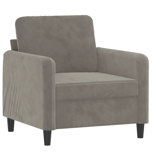 VIDAXL  Sofa Chair Light 60 Cm Velvet In Grey