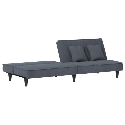 vidaXL Sofa Bed Dark Grey Velvet