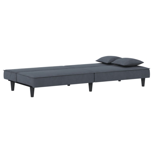 vidaXL Sofa Bed Dark Grey Velvet