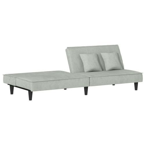 vidaXL Sofa Bed Light Grey Velvet
