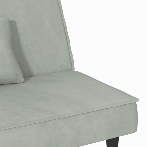 vidaXL Sofa Bed Light Grey Velvet