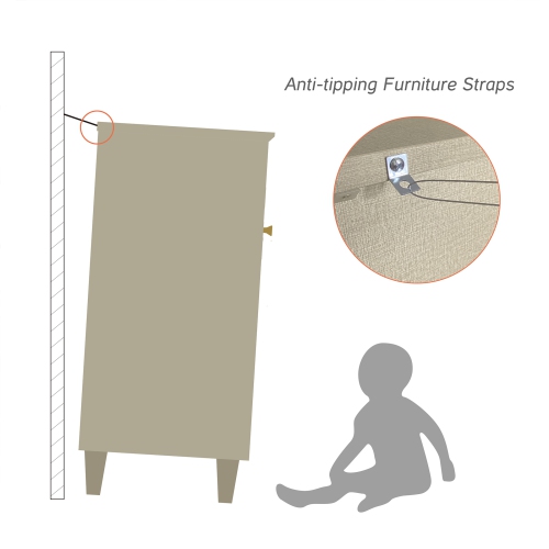 WAMPAT 2-in-1 Extra Storage Cabinets with Doors, Beige Wood Accent Cabinet Kitchen Sideboard Buffet Bar Table, Floor Cupboard with 6 Compartments for