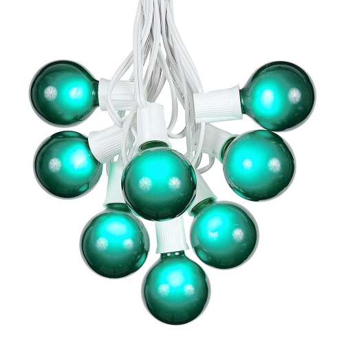 NOVELTY LIGHTS LLC  G50 Patio String Lights w 125 Globe Bulbs – Wedding Outdoor String Lights – Market Bistro Café String Lights – Patio