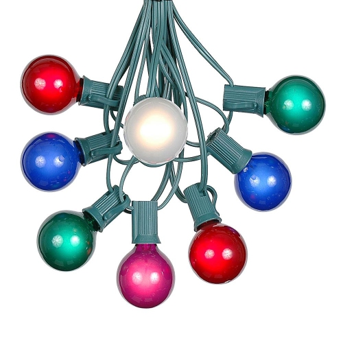 NOVELTY LIGHTS LLC  G40 Patio String Lights w 125 Globe Bulbs - Garden String Lights - Vintage Backyard Patio Lights - Outdoor String Lights - Market