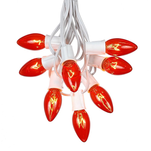 NOVELTY LIGHTS LLC  Novelty Lights Hanging Incandescent Christmas String Lights - Retro Traditional C9 Indoor/outdoor Light Set W/ 25 Mini Bulbs For