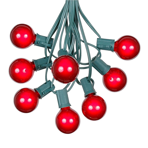 NOVELTY LIGHTS LLC  G40 Patio String Lights w 125 Globe Bulbs - Garden String Lights - Vintage Backyard Patio Lights - Outdoor String Lights - Market